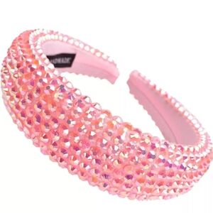 Bejeweled Hair Headband Pink